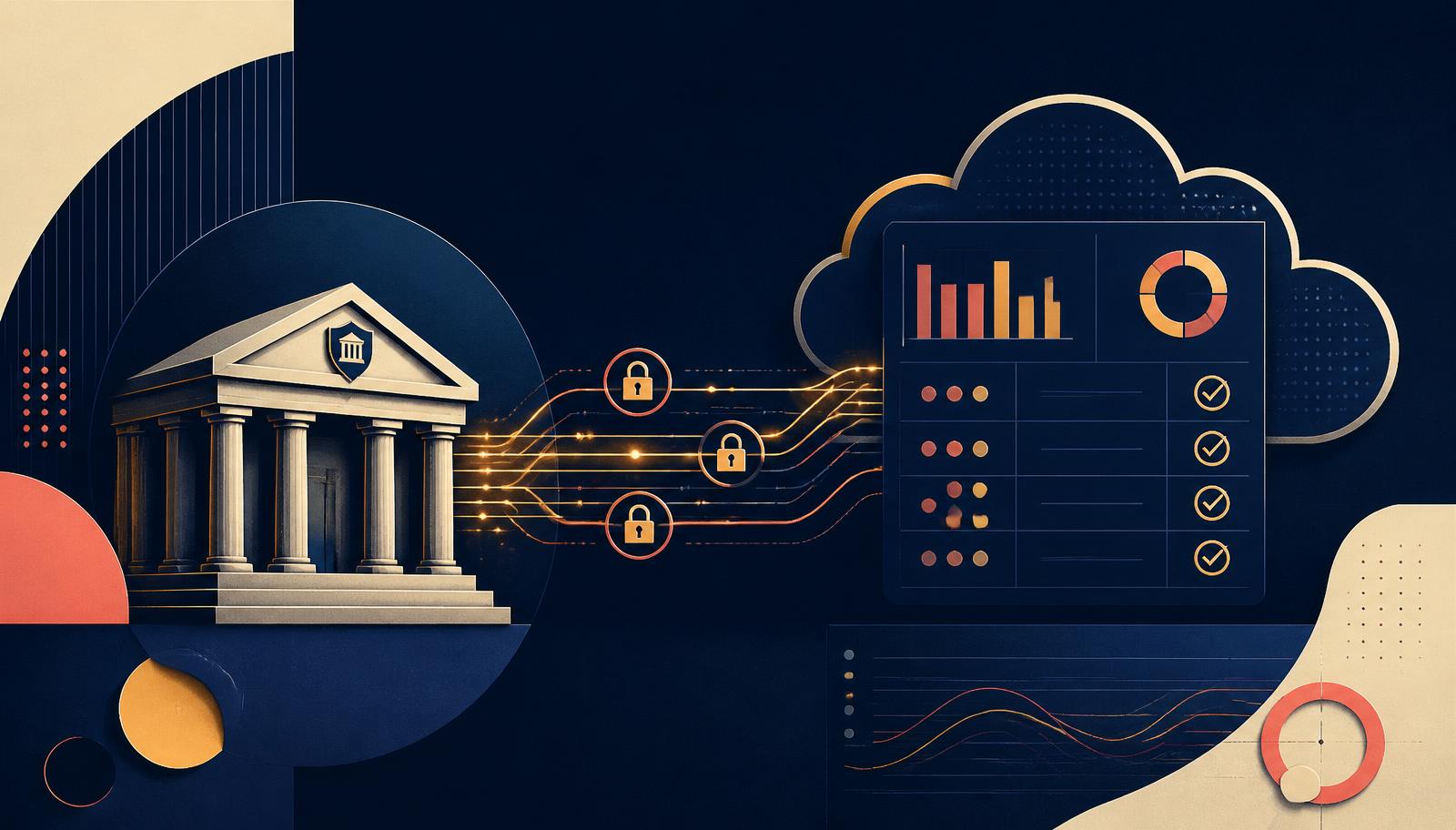 Flux securizat de date între o bancă și un tablou de bord în cloud cu reconciliere de tranzacții